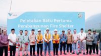 Peletakan batu pertama pembangunan Fire Shelter PT Vale di Desa Kolono, Bungku Timur, Morowali