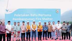 Peletakan batu pertama pembangunan Fire Shelter PT Vale di Desa Kolono, Bungku Timur, Morowali