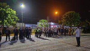 Apel kesiapan Polres Luwu Timur dan Brimob di Wotu pasca tawuran