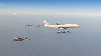 Empat Sukhoi TNI AU Sambut Al-Sisi dengan Flypast di Lanud Halim