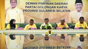 Konferensi pers pengurus DPD I Golkar Sulawesi Selatan