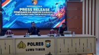 Konferensi pers penegakan hukum karhutla Polres Luwu Timur