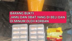 Barang bukti obat dan jamu yang diduga penggugur kandungan di Makassar