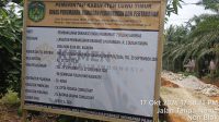 Papan proyek drainase Non Blok Kalaena Luwu Timur
