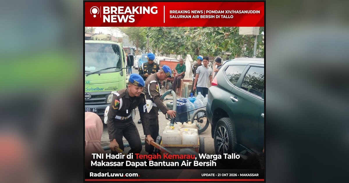 Pomdam XIV Hasanuddin salurkan air bersih warga Tallo Makassar