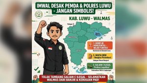 Poster IMWAL desak Pemda dan Polres Luwu tuntaskan persoalan Walmas