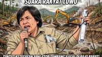 Ilustrasi orasi tolak tambang ilegal Bajo Barat Kabupaten Luwu